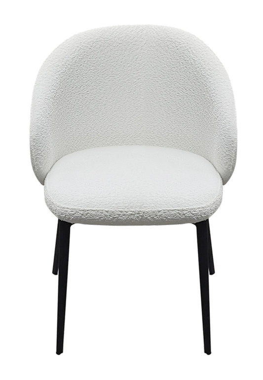 Lazio Boucle Chair - Ivory White Boucle