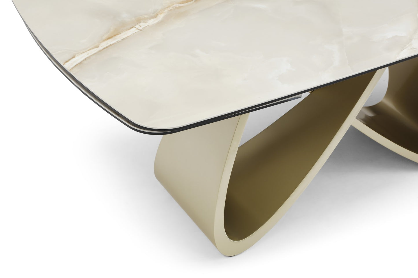 Ludovica Extending Dining Table - Italian Grey Sunset Vein Cloud