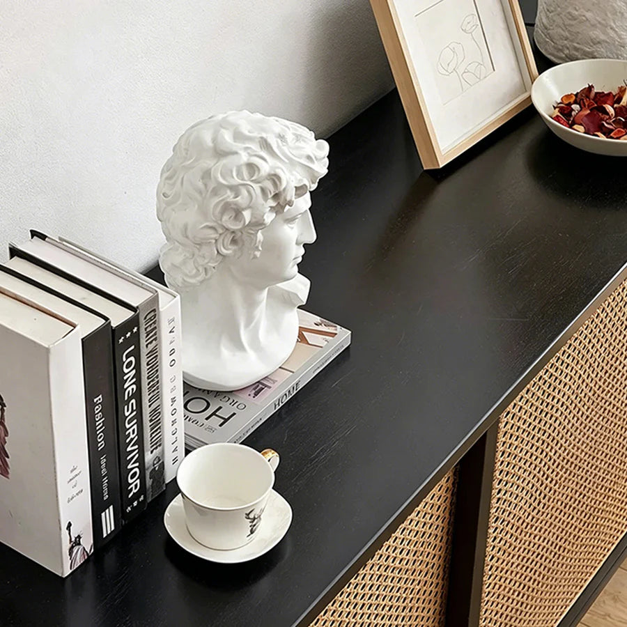 Dot Rattan Sideboard, Ash Wood & Black