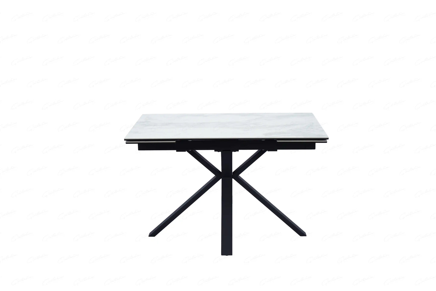Amari White Extending Ceramic Marble Dining Table