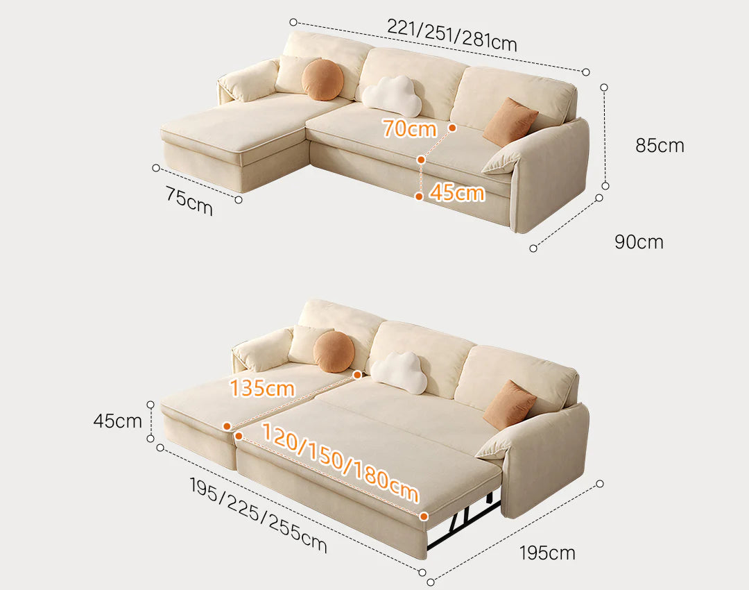 Bhatnagar Three Seater Corner Sofa Bed With Storage