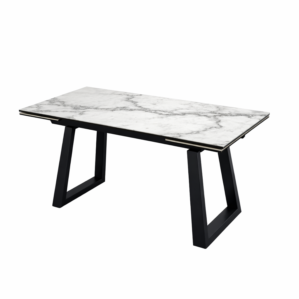 Valentina Extending Dining Table - White Ceramic