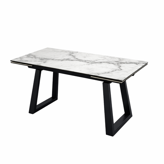 Valentina Extending Dining Table - White Ceramic