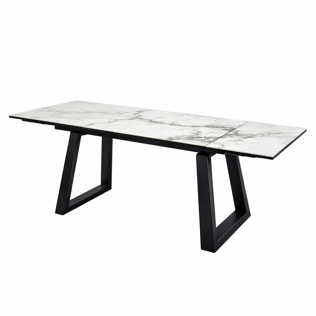 Valentina Extending Dining Table - White Ceramic