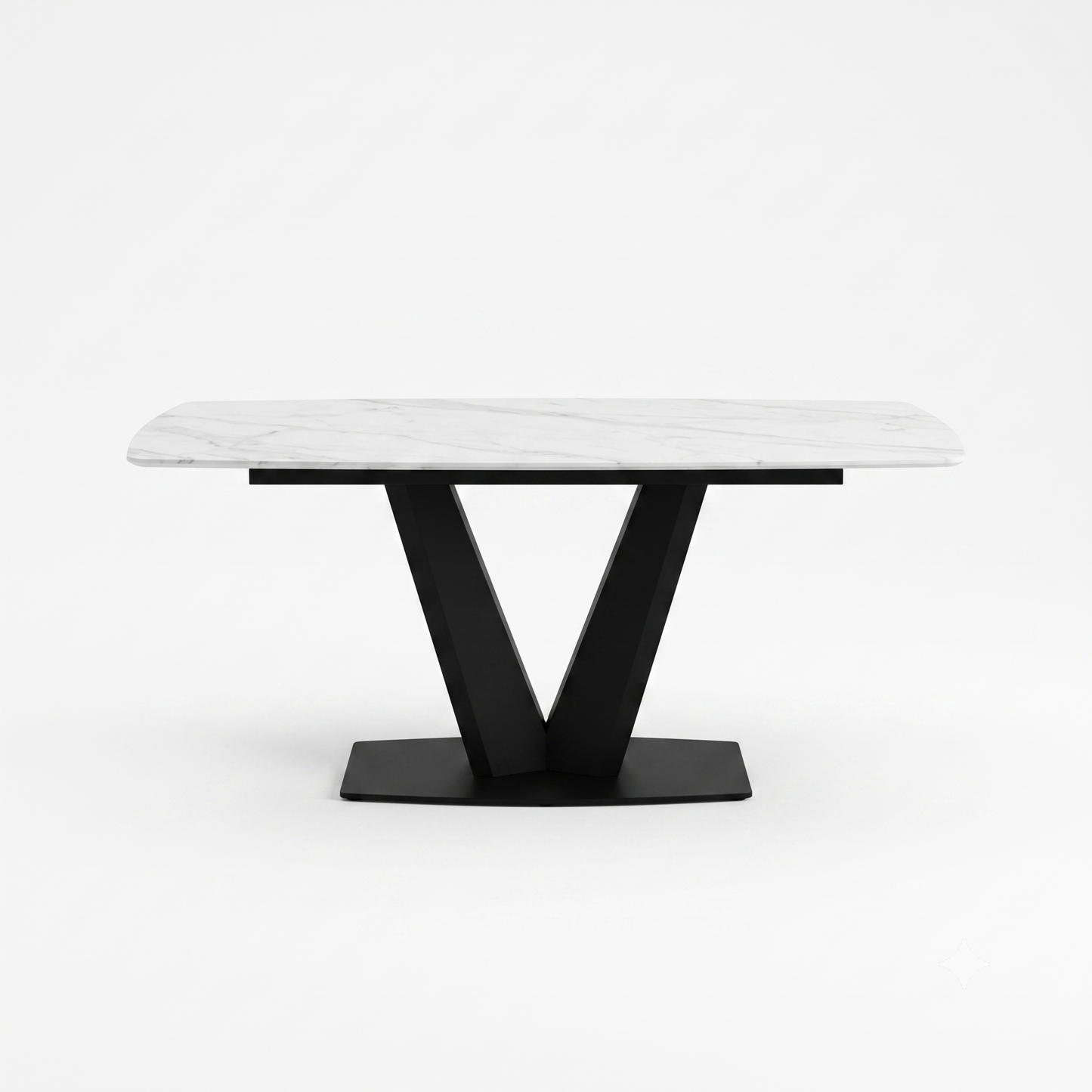Alessia White Marble Effect Dining Table