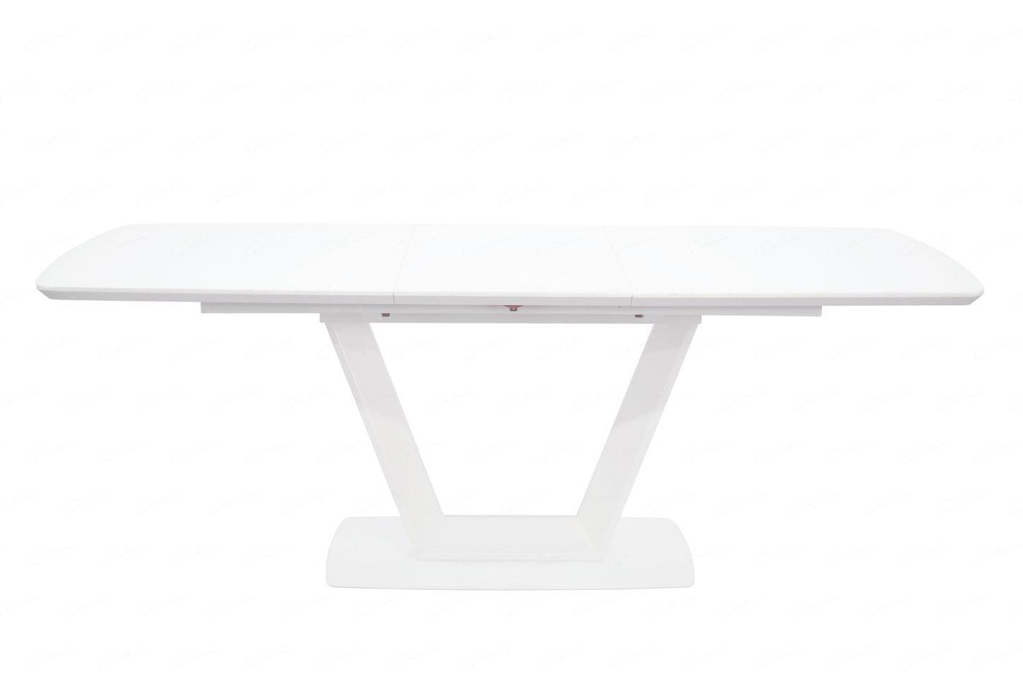 Logato BIG Extending Dining Table - Matt White & Glass