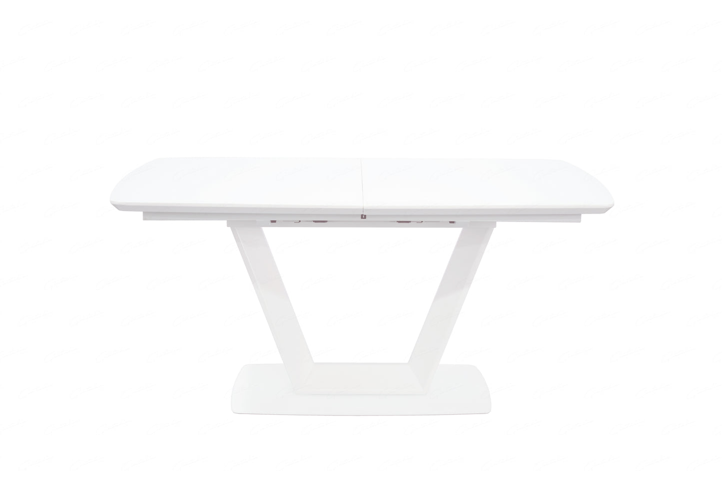 Logato BIG Extending Dining Table - Matt White & Glass
