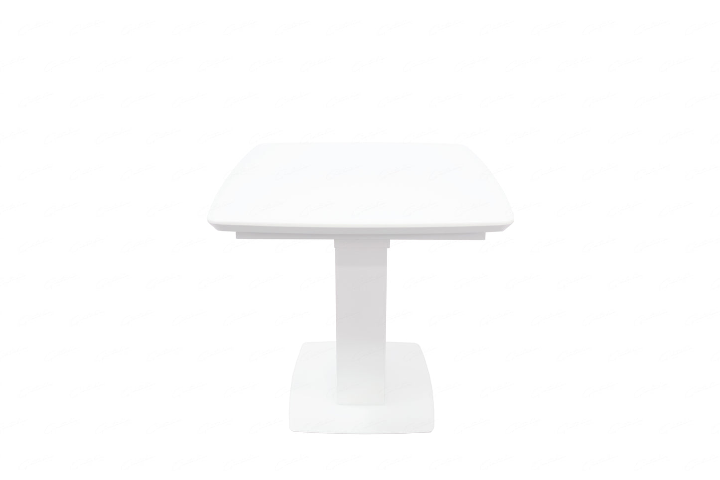 Logato BIG Extending Dining Table - Matt White & Glass