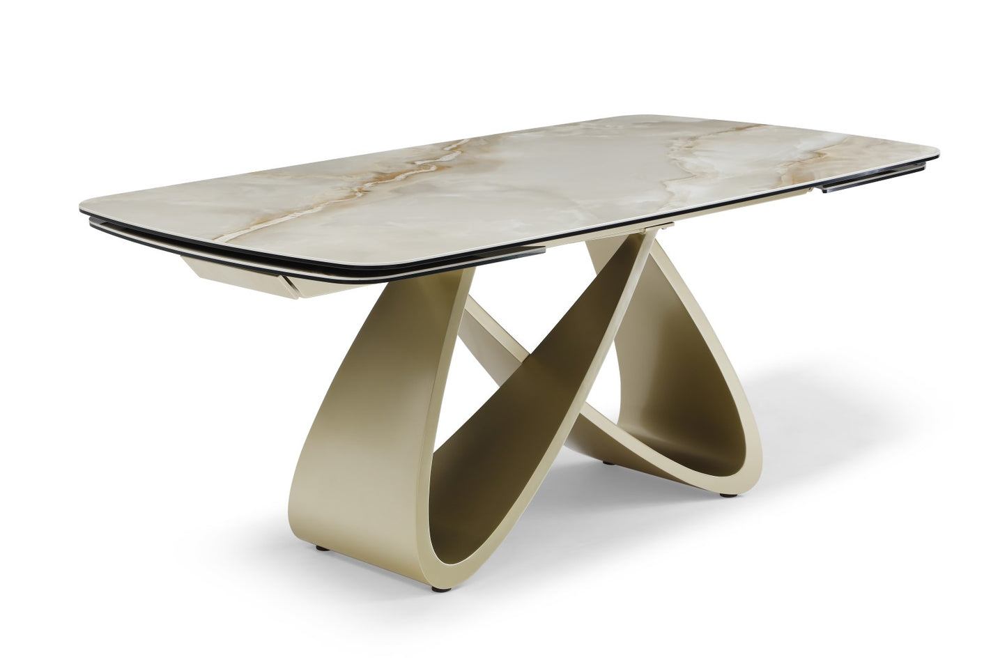 Ludovica Extending Dining Table - Italian Grey Sunset Vein Cloud