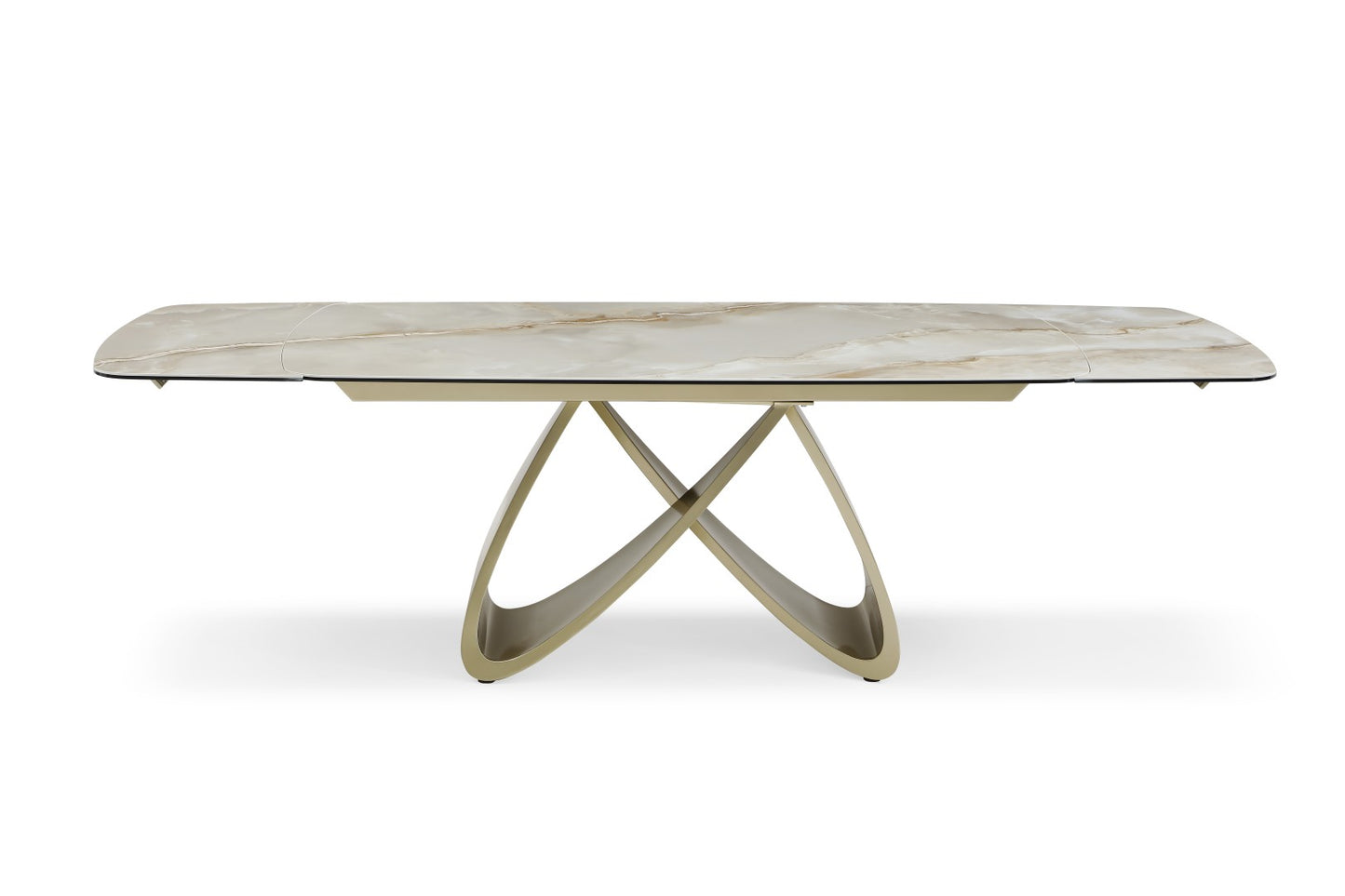 Ludovica Extending Dining Table - Italian Grey Sunset Vein Cloud