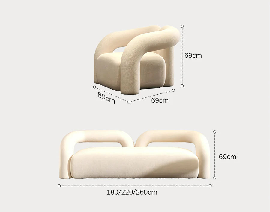 Philippa Boucle Sofa, Single Armchair