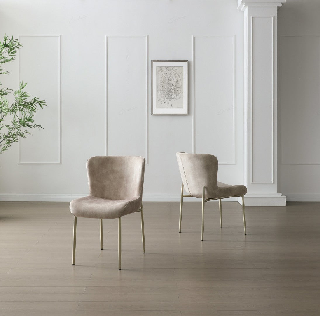 Pietra Dining Chair - Champagne Fabric