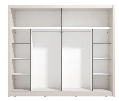 Alvira Cashmere Taupe - 2.5m Luxe Mirrored Sliding Door Wardrobe
