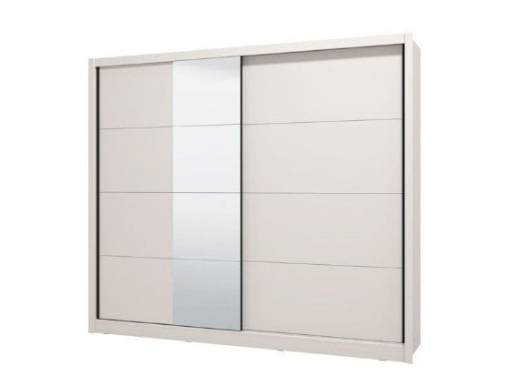 Alvira Cashmere Taupe - 2.5m Luxe Mirrored Sliding Door Wardrobe