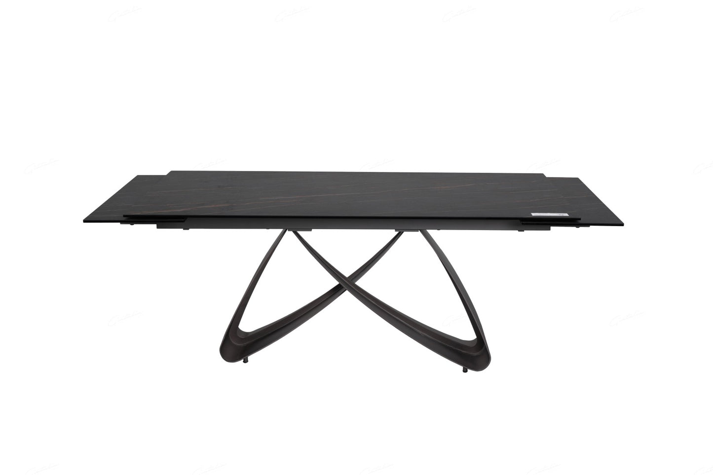 Serpenti Extending Dining Table - Black & Sunset Gold Vein Ceramic