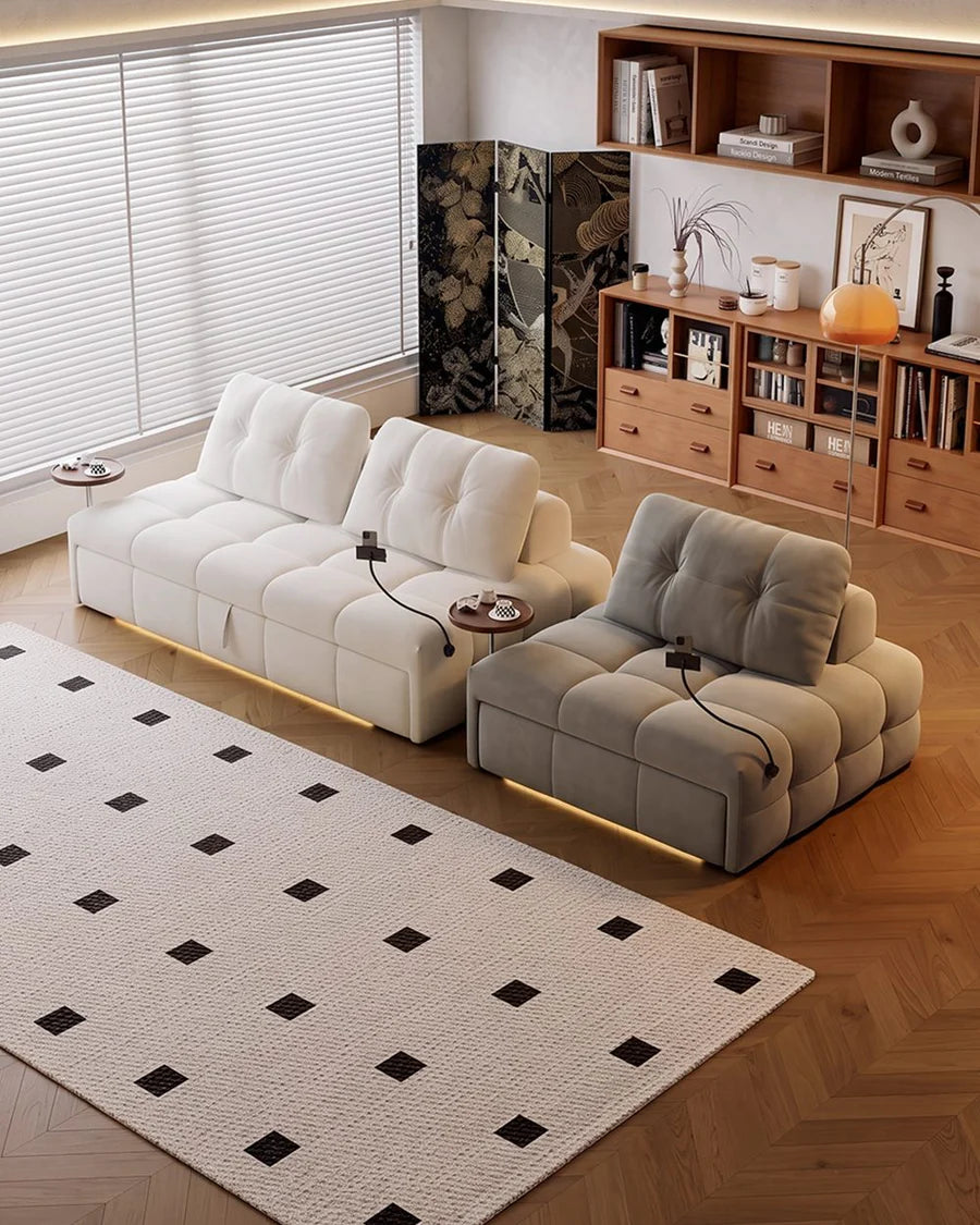 Harris Single Seater, Two Seater Sofa Bed, With Side Table & Smart Phone Holder