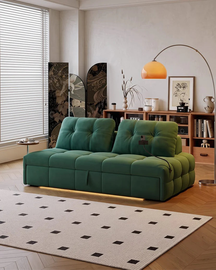 Harris Single Seater, Two Seater Sofa Bed, With Side Table & Smart Phone Holder