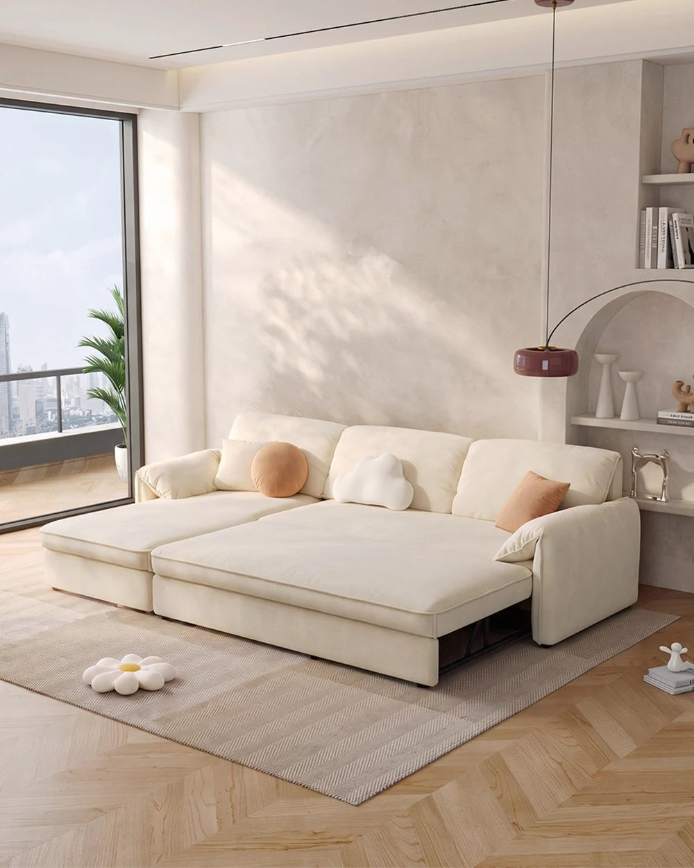 Bhatnagar Three Seater Corner Sofa Bed With Storage